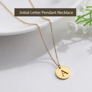 Round Simple Letter Pendant